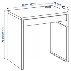 IKEA 学習机MICKE パソコンデスクとチェアの画像