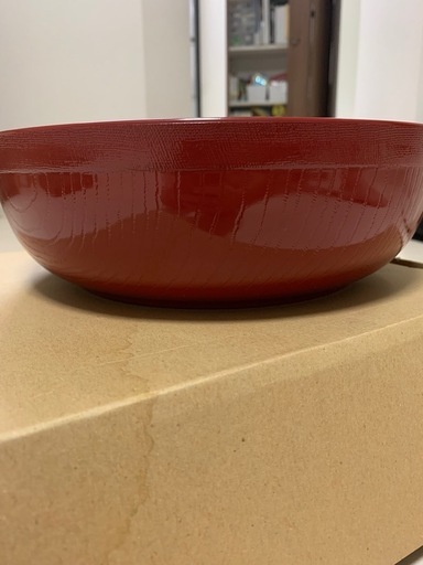 12寸 盛り鉢 盛鉢 朱色 祝事にも◎山中漆器