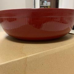 山中漆器　盛り鉢　お椀　 朱塗　ウサギ柄　 丸型椀 金色の模様の画像