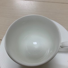 ボーンチャイナ カップ＆ソーサー イニシャルM&Y ホワイト 2セットの画像