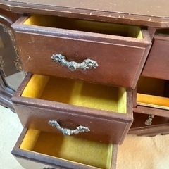 ※昭和レトロ※洋風ジュエリーケース　オルゴール付きの画像