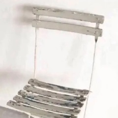 フランスアンティーク　折りたたみガーデンチェアの画像