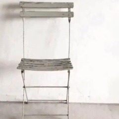フランスアンティーク　折りたたみガーデンチェア