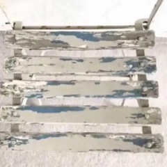 フランスアンティーク　折りたたみガーデンチェアの画像