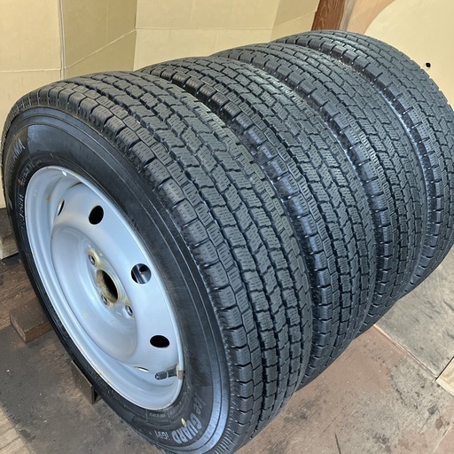 良品! スタッドレス155/80R14LT 4本／100-4H／ヨコハマ iceGUARD iG91 8分上〜9分上 A4898-91