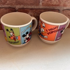 最終値下げディズニーマグカップ3つ、スープカップ3つセットの画像