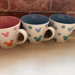 最終値下げディズニーマグカップ3つ、スープカップ3つセットの画像
