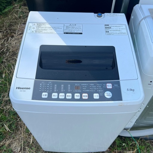 ハイセンス 全自動 洗濯機 5.5kg HW-T55C 本体幅50cm 最短10分洗濯 ふたり暮らし ホワイト/ホワイト