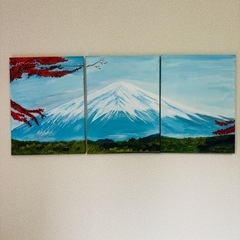 富士山の風景画 3パネルセット