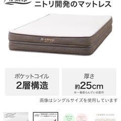 【決まりました】ニトリ　マットレス　セミダブル の画像