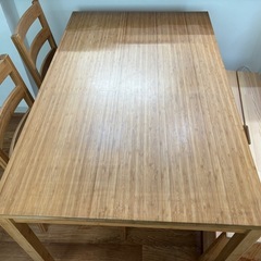 IKEA ダイニング　テーブル　イス　ベンチ　ペルヨハン　バンブー