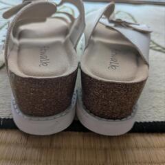 ○お相手決まりました○(新品)2ベルトサンダル[中白 L]の画像