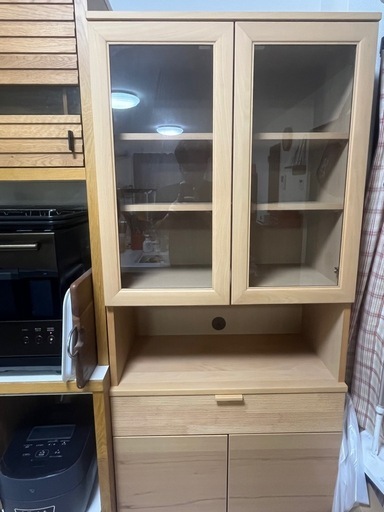 美品　カリモク家具　食器棚　カップボード　　QD2515NE