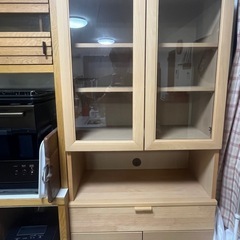 美品　カリモク家具　食器棚　カップボード　　QD2515NE