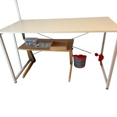 美品　パソコンデスク　白　120cm