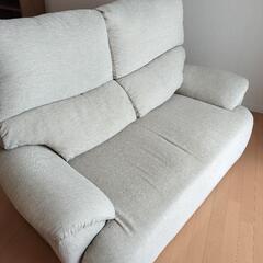 2人がけソファー　白