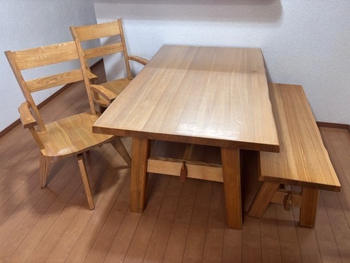 ダイニングテーブル チェア2脚ベンチチェア1脚