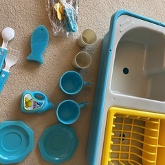 キッチン　シンク　水遊びの画像