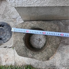 縁先手水鉢立鉢夏目 き取りエリア大阪府】 立手水鉢　天然石の画像