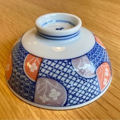 飯碗　花模様