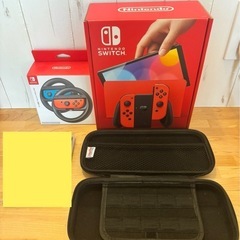 【ほぼ未使用】　Switch本体マリオレッド有機EL おまけ付き