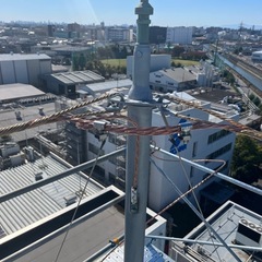 避雷設備工事です👷の画像