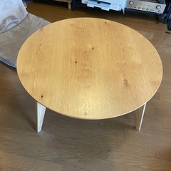 天然木の丸テーブル(こたつ有り)