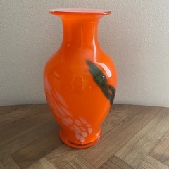 大阪　カメイガラス/昭和レトロ/花瓶/壺  ✨美品✨の画像