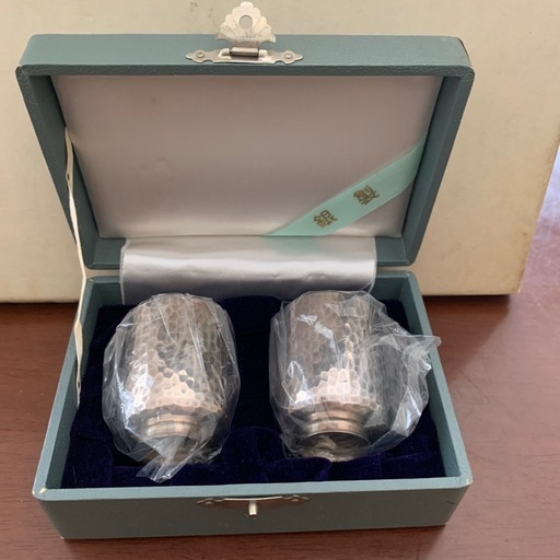 猪口　銀製　2個　新品未使用　アート宝飾