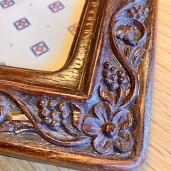 【交渉中】アンティーク木製フォトフレームの画像