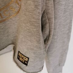 Superdry クロップド パーカー（グレー×ゴールド）サイズS？の画像