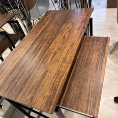 【パソコンデスク／幅100cm】木目調×スチールのシンプルデザイン◎の画像