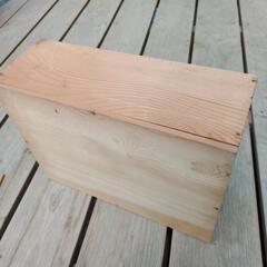 木の箱　DIYなどに　蓋付きの画像