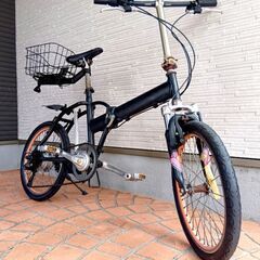 整備済! フルカスタム 折りたたみ 自転車 シマノ 6段変速 サ...