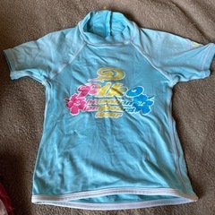子供用ラッシュガード　半袖　水色　90サイズ
