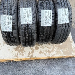 　2022年製 未使用品 ヨコハマタイヤ 155/65R13 73S BluEarth AE-01　タイヤホイール本セット　ホイールキズありの画像