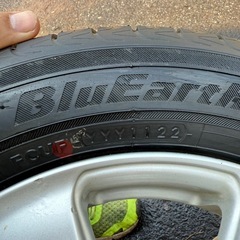 　2022年製 未使用品 ヨコハマタイヤ 155/65R13 73S BluEarth AE-01　タイヤホイール本セット　ホイールキズありの画像