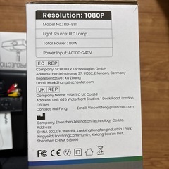  Rayfoto WiFi プロジェクター 小型 10000lm Bluetooth5.1 4K対応 リアル1920×1080p解像度 フルHD WiFi 高輝度400ANSI ルーメンの画像