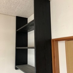 ⭐️本棚、木製、壁掛け⭐️天吊り　備え付け、丈夫で頑丈！引き取り限定！DIYでは無い業者仕上げ！ひっくり返して床置きにも！の画像