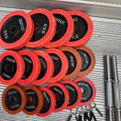 6月末処分　ダンベル　20kg✖️2 値下げバラ売り不可　送料込み！ ラバーダンベルプレートの中古が安い！激安で譲ります・無料で