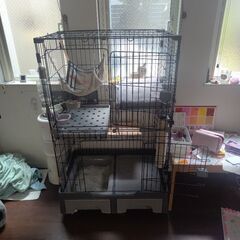 キャットケージ 2段 トイレ付き