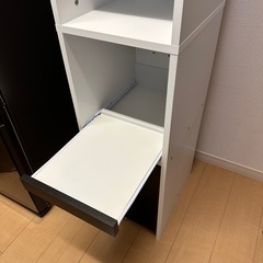 食器棚 スリム キッチン 収納ラック 隙間 棚 炊飯器 ラック コンパクト すきま 収納 キャビネット スライドの画像