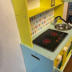⭐︎値下げ⭐︎　子供用おもちゃ　おままごとキッチン木製の画像