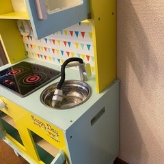 ⭐︎値下げ⭐︎　子供用おもちゃ　おままごとキッチン木製の画像