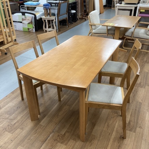 ジモティー限定価格！S352 ⭐ 三幸ジャパン 無印良品 MUJI S352 ダイニング5点セット 天然木 幅140cm USED