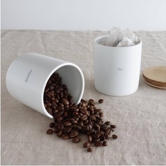 [B　STYLE　KITCHEN] 陶器 キャニスター SALIU  LOLO 保存容器  日本製 COFFE&TEAの画像