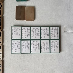 加藤硯商店謹製 小倉百人一首 読み札付 予備札付 木札 下の句かるた 北海道カルタ 中古品  12  の画像