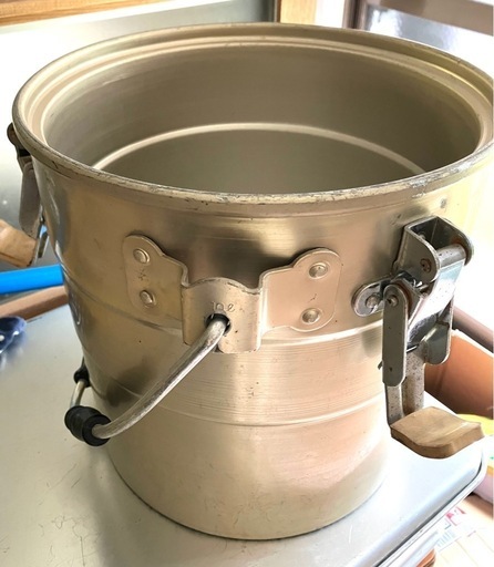 給食用保温アルミ製バケツ10l