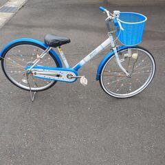 自転車　24インチ　ブルー　青　小学生用　の画像