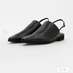 美品　23cm ユナイテッドアローズ　COMFY バックストラップサンダル　ミュール　UNITED ARROWS 黒　ブラック　サボサンダル　の画像